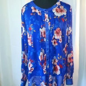 Floral sheer blouse